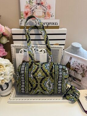 Vera Bradley Quilted Green Paisley Tote Bag